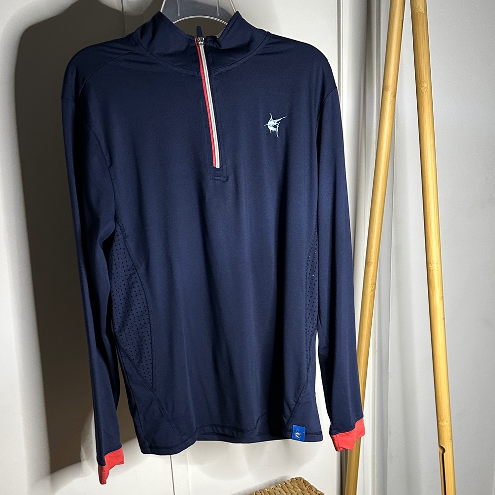 White Water Navy Blue‎ Quarter-Zip Pullover size large